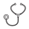 カルテのアイコン聴診器のアイコン